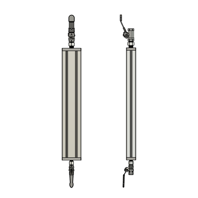 32-459014G-1SS MODULAR SOLUTIONS PNEUMATIC PLATE 45MM X 90MM WITH GASKET 1/4 G THREADED CENTER THRU HOLE